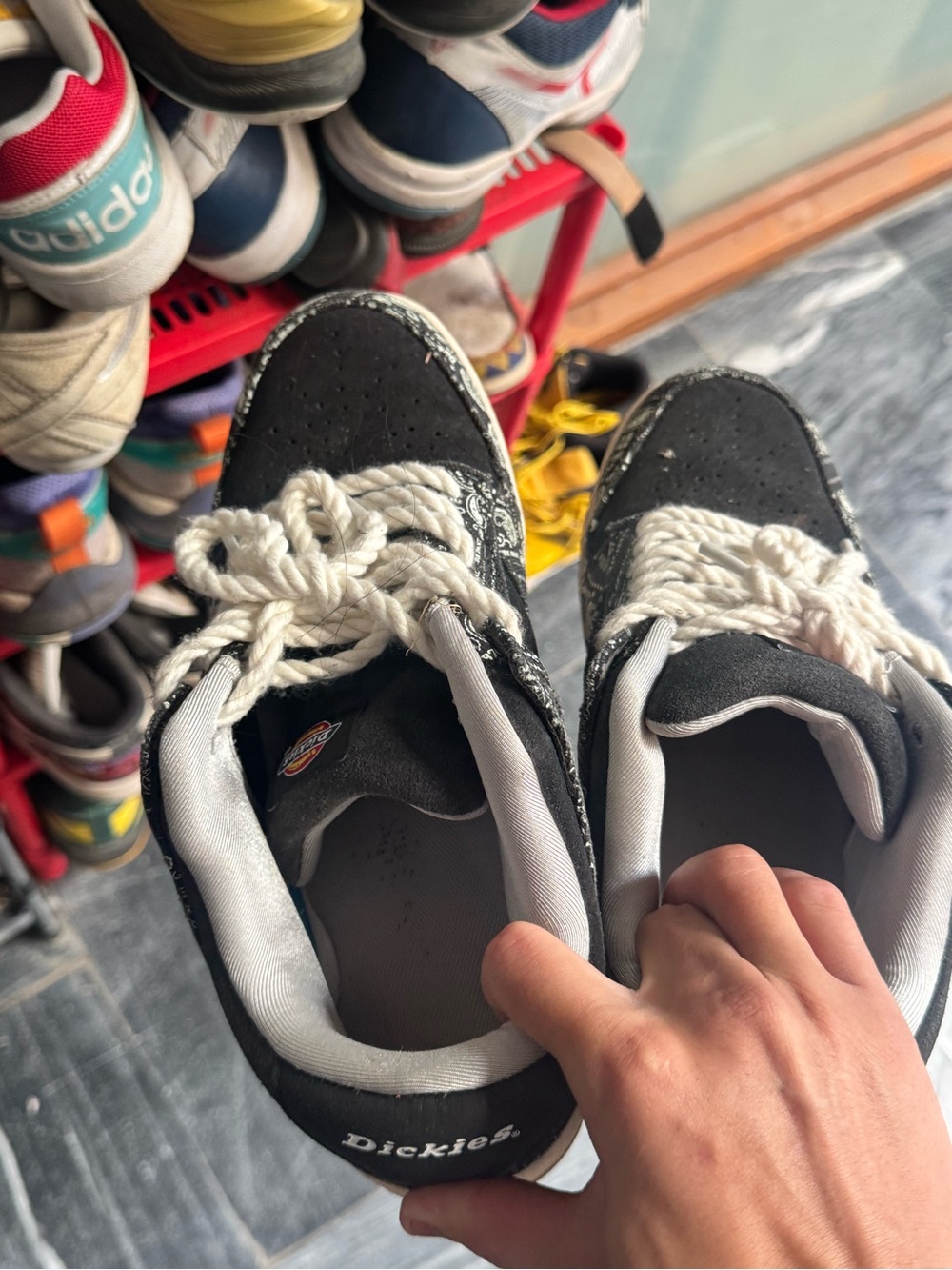 Dickies Black and White Low-Top Kids Sneakers